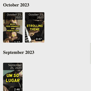 scrolling all my music on one page