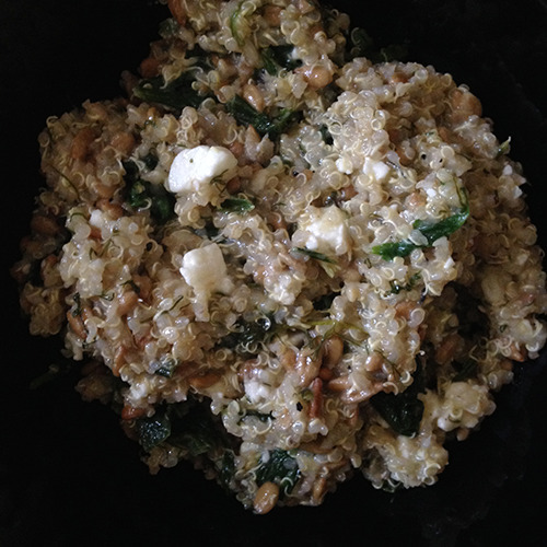 Quinoa Salad with Spinach, Feta, and Dill