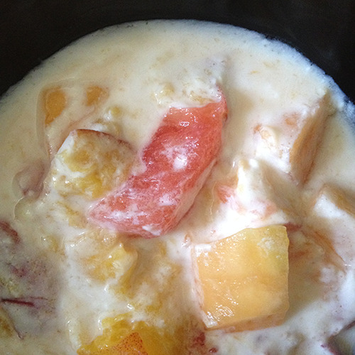 Honeyed Fruit Mashed in Yogurt